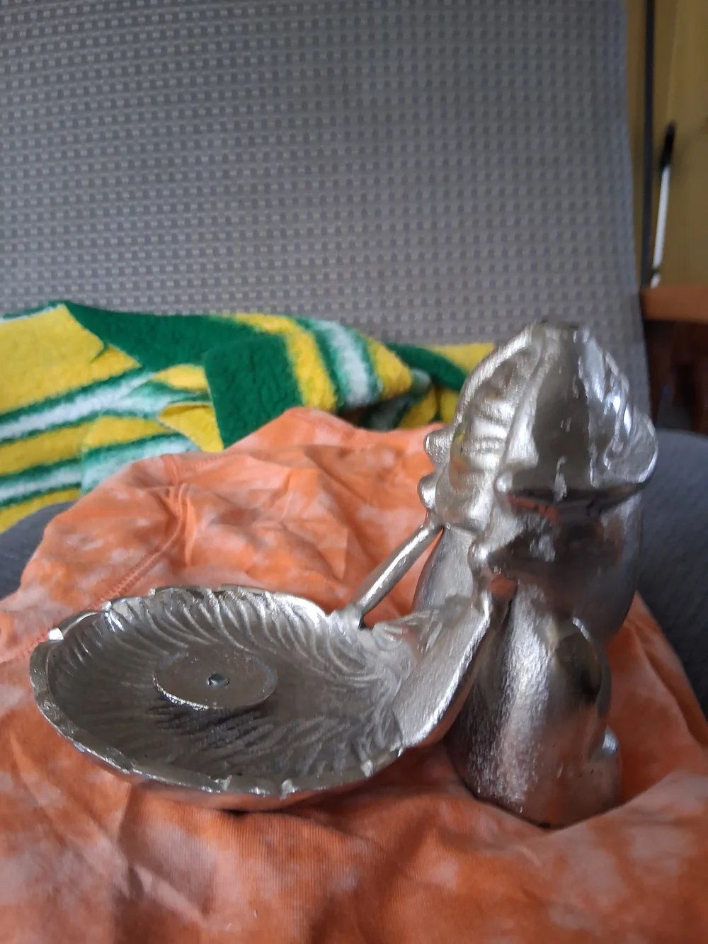 Gnome Metal Candle Holder 5 1/4 Tall X 6 X 4 1/4 Candle Is 4 1/2 Inch